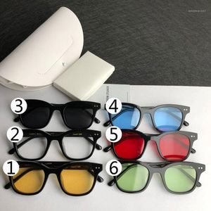 Güneş Gözlüğü Moda Kare Çift Erkeklerden Modelleri Klasik UV Koruma Yuvarlak Çerçeve Unisex Set OptiCS1