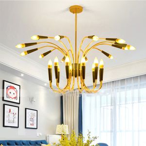 Modern lampadario illuminazione 24 luci americane minimalista americana E12/14 LED LADURI LANCA moderni per soggiorno soggiorno camera da pranzo camera da letto