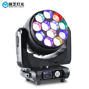 MFL W12 New Professional DMX512 12pcs 40W RGBW LEDs 4em1 Moving Head Wash Luz para Disco DJ Party Bar