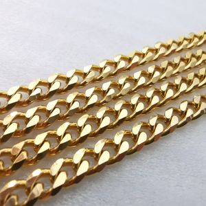 i bulk Partihandel GOLD 5PCS LOT 5mm / 8mm 24 '' Rostfritt stål Slät Curb Chain Halsband Mode Punk Mens Smycken Bästsäljare