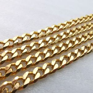 in oro all'ingrosso all'ingrosso 5 pezzi / lotto 5mm / 8mm 24 '' collana a catena a cordolo liscio in acciaio inossidabile Moda punk gioielli da uomo best seller