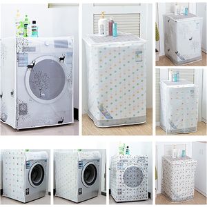 Sunscreen Dust Proof Cover Washing Machine Cover Waterproof Case Washing Machine Protective Dust Jacket Front Top Open 1PC