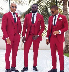 Свадебные смокинги для жениха Wear 2020 дружки Наряд Пром Slim Fit Бизнес Мужчины 3 шт Набор костюмы (куртка + жилет + брюки) Tailor Made