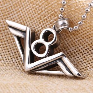 Fashion- Europe and The United States Popular Men's Necklace Titanium Steel Lucky Number 8 Pendant Necklace Retro Punk Jewelry Chain