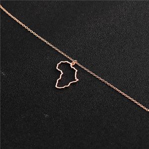 30pcs hollow Africa Map City country state Egypt Kenya Nigeria Pendant Necklace Hometown Clavicle Lucky woman mother men's family gifts jewelry