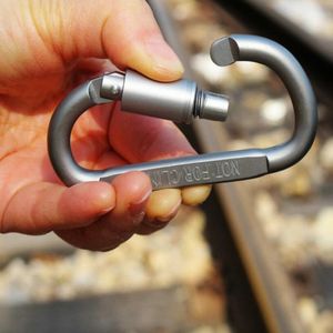 Wholesale large carabiner hook resale online - Large outdoor camp D aluminum carabiner snap clips hook Carabiner Ring Keyrings Key Chain Hiking Aluminum Metal Stainless Steel Carabiners