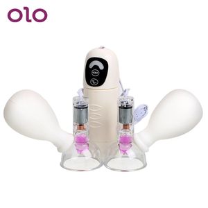 Olo Clit Vibrators Sm brinquedos sexuais para casal masturbação feminina mama Labia Massage Play Jogos adultos mamilos mx191228