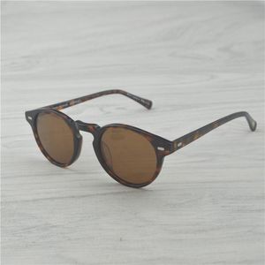 Großhandels-Gregory Peck Markendesigner Männer Frauen Sonnenbrille Oliver Vintage Polarisierte Sung186 Retro Sonnenbrille Oculos de Sol OV 5186