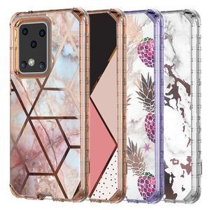 Wholesale s9 plus samsung cover for sale - Group buy Marble Phone Cases For Samsung S21 S20 Plus Ultra Heavy Duty Three Layer Protective Hard PC Soft TPU Defender Cover Fit With Galaxy S9 S10 S20FE Note