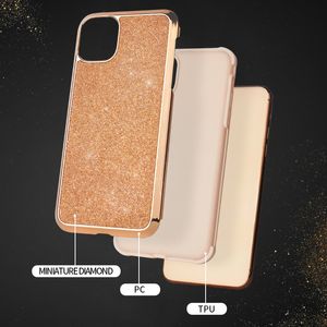 Hybrid in1 Slim Protective cover miniature diamond cases For iphone pro max xr xs max glitter bling case for iphone Plus