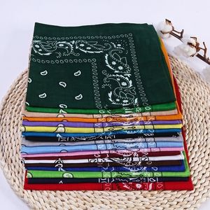 New Fashion Gradient Color Rainbow Paisley Headband Printed BANDANA Head Wrap COTTON Scarf Women Men Unsex