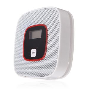 LCD 0 ~ 999PPM CO Monóxido de Carbono Gás Alarm Sensor Envenenamento Smoke Gás Tester Detector - branco