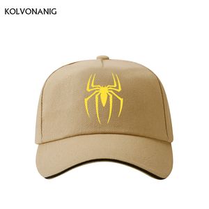 Fashion-2019 Sommer neue Hüte Unisex Sport Hut Spinne Muster gedruckt Omen Hut im Freien Sonnenschirm Hip Hop Sonnenblende Baseball Caps