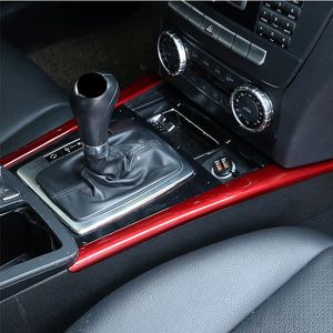 Car Styling Center Console Gear Shift Both Side Trim Strips For Mercedes Benz C Class W204 2008-13 Interior Accessories267V