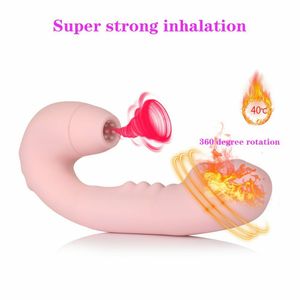 Vibratori 10 Velocità Succhiare Vibrazione Stimolatore del clitoride Donne Rotazione del silicone Dildo SEX A987