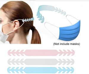 Ajustável Anti-Slip Máscara Ear Hook Grips Extensão máscara de quatro engrenagens de suspensão Buckle para aliviar a dor de ouvido 50Pcs / Set