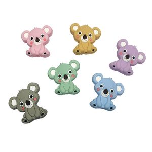 Silicone Koala Beads Teether Baby Teething Toys BPA Free Food Grade Pearls Nursing Gifts DIY Silicone Necklace Baby Gift
