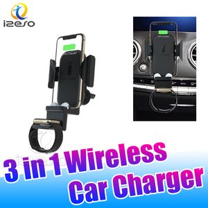 N32 carro sem fio Carregador 3 em 1 carro carregadores Ultra Slim Qi Charging Board Suporte para Apple Watch 4 3 Airpods 2 izeso