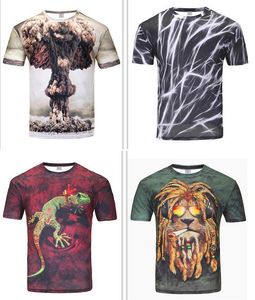 3D-tryck T-skjortor män storlek M-4XL mode unisex djur kort ärm t-shirts nyhet tees kläder polyester spandex