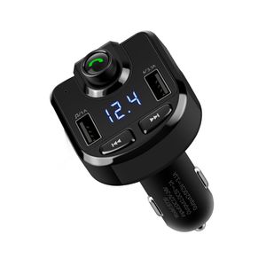 BT36 Bluetooth MP3-spelare Handsfree Car Kit FM-sändare Support TF-kort U-skiva 3.1A Fast Dual USB-laddare Power Adapter