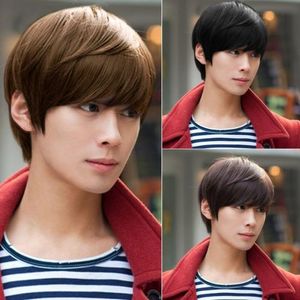 Size: adjustable Select color and style 1pc Synthetic Super Men's Handsome Short Straight Cosplay Party Hair Wig Full Wigs