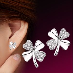 fashion jewelry silver plated 925 earrings lucky frosted flower sweetheart accessories retro earrings female