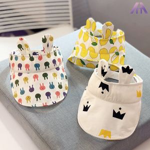 1-3 Years Old Boys Girls Cartoon Cotton Sun Visor Cap Summer Breathable Top Air Cap Baby Kids Child Outdoor Sunhat Sunscreen Cap