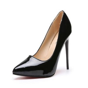 Woman High Heels Pumps 11cm Tacones Pointed Toe Stilettos Talon Femme Sexy Ladies Wedding Shoes Black Heels