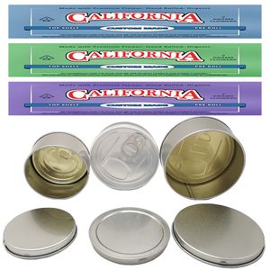 73 * 23mm lege blikjes 3,5 g geurbestendige case Kinderbestendig zelfzegel Tin potten aluminium deksel cover aangepaste stickers voor droge bloemen verpakking