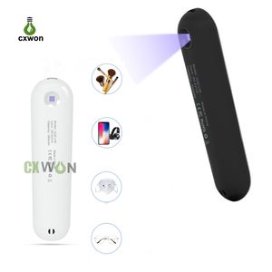 Mini Luzes UV portátil UV Esterilizador 270nm Handheld UVC Ultraviolet Sterilizer Wand Máscara Home Viagem em casa Luzes de desinfecção