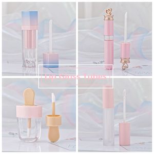 Tubi per lucidalabbra per ragazze Tinta in plastica Pacchetto trucco vuoto fai-da-te Lipgloss Custodia per rossetto liquido Confezione di bellezza HHAa103