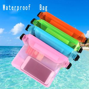 Triple-Layer PVC Waterproof Waist Pouch for Outdoor and Beach Use - Mobile Phone Storage Bag