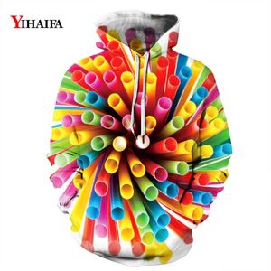 Mäns Hoodies Sweatshirts 3D-utskrift Kreativ grafik Man Sweatshirt Hooded Funny Coat för par Unisex Kläder Män Pullover Streetwear