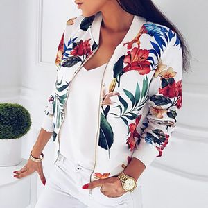 Outerwear Casacos Casacos Printing Senhoras Manga Longa Tops Zipper Jacket Outwear Solto Casacos e Casacos Mulheres 2018nov30