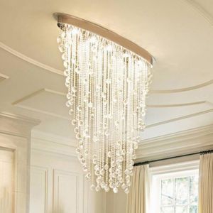 NEW Modern Chandelier Dining Oval Design Living Room Crystal Light Recessed Mount LED Luxury Crystal Chandelier
