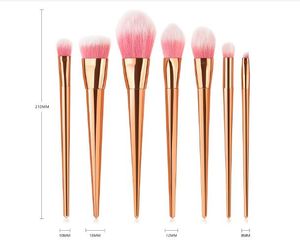 Beauty Tools classic 7pcs high quality makeup Eye brushes set rose red plastic handle brush