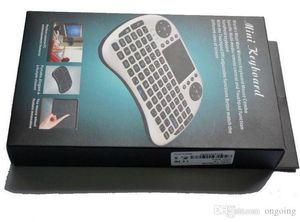 Wholesale tv pad box resale online - 2017 hot sell Portable mini keyboard Rii Mini i8 Wireless Keyboard with Touchpad for PC Pad Google Andriod TV Box DHL free ship