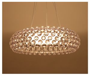 Nya ljuskronor Foscarini caboche hängande lampa Patricia Urquiola, Eliana Gerotto utformad Clear Transparent / Amber Acrylic Ball Pendent Light