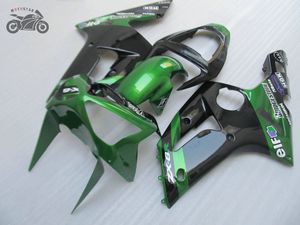 Пользовательские инъекции обтекатели комплект для Kawasaki 2003 2004 Ninja ZX6R ZX636 03 04 ZX-6R 636 зеленый черный ABS пластик ремонт кузова обтекатель комплекты