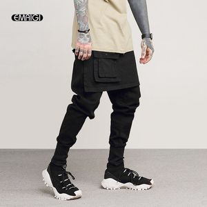 Męskie Moda Casual Spódnica Pant Street Cargo Spodnie Mężczyzna Rock Punk Hip Hop Tancerz Harem Pant Jogger Spludnie Y190509