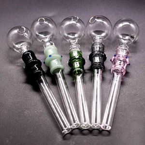 2023New 5.5Inch Length Wholesales Glass Hand Pipes Skull Oil Burner Smoking Bong Oil Dab Rigs Tobacco Herb Pipe