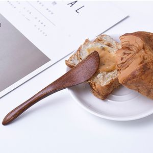 15*2.5cm Wood Cutlery Wooden Butter Knife Cheese Smear Jam Bread Cake Knife Bakeware Supplies Wood Butter Knife Pastry Cream Cake Decorating Tool