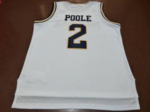 Men Michigan Wolverines J. Poole #2 College Real Real Terbroidery Size S-4XL أو مخصص أي اسم أو أرقام قميص