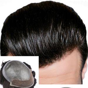 Yüksek Kaliteli Perouns toptan satış-Dantel Ön Erkekler Peruk PU Peruk Yüksek Kaliteli Erkek Peruk Dayanıklı Remy Saç Sistemleri