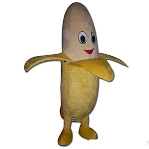 2018 Alta qualidade quente um traje de mascote de banana amarelo para adulto usar