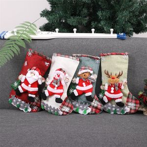 I titolari Sacchetto del regalo di Natale Big Calze Santa Snowman renna Orso Stocking Candy decorazioni natalizie partito accessorio JK1910