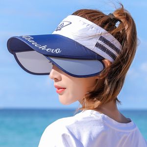 Moda Pull Board Design Sun Hat Kobiety Panie Kapelusz Outdoor Regulowany Czapka Summer Sunscreen Sun Visor Pusty Kapelusz 9 Kolor Wybierz MC0577