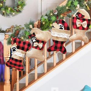 Decorazione creativa Calze di Natale Calze per animali domestici Ornamenti Borse regalo Bags Xmas Tree Appeso Pendente Forniture per vacanze