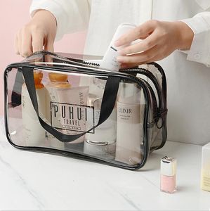 Borsa per cosmetici portatile femminile di grande capacità tasca da toilette in PVC portatile da viaggio cosmetici rossetto borsa per veicoli articoli vari creativi bo