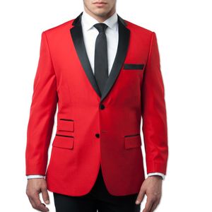 Neue rote Bräutigam Smoking Trauzeugen 2019 schwarz Revers Slim Fit Trauzeuge Anzug Hochzeit Herren Blazer Anzüge nach Maß (Jacke + Hose + Krawatte)